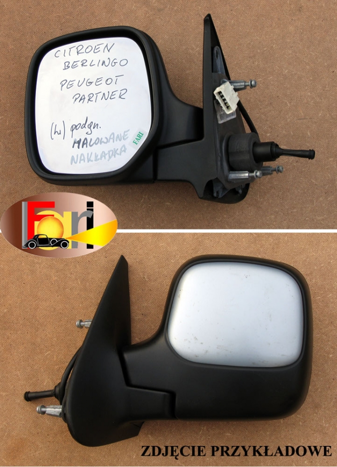 Peugeot - Partner - Osob./Tow.- (1999 - 2002) - Lusterka / Lewe ręczne wewnętrznie regulowane